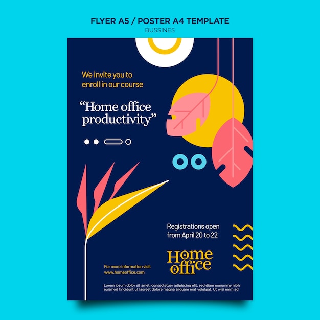 PSD home office print template