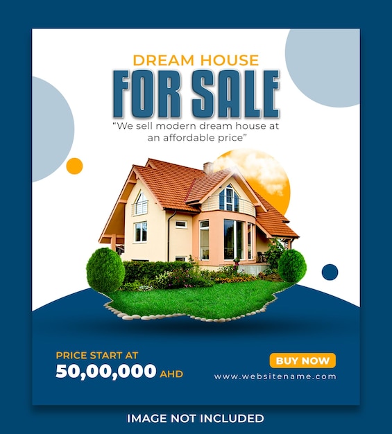 Home sale banner design template