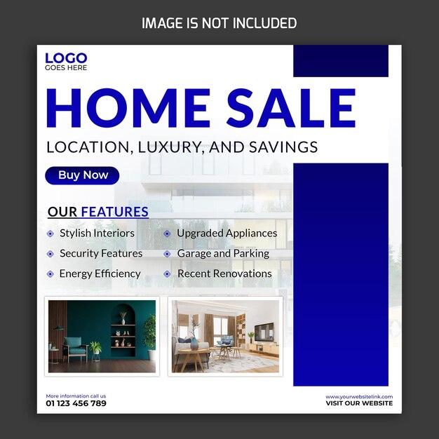 PSD home sale banner design