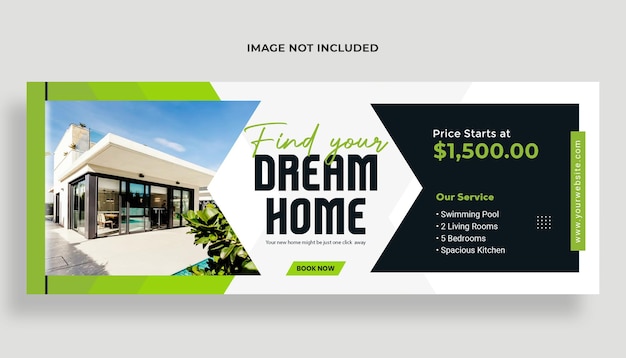 Home sale facebook cover or web banner template Premium Psd