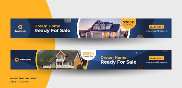 PSD home sale real estate large web banner