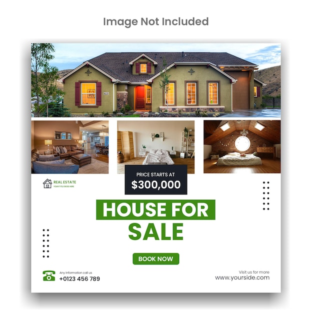 PSD home sale social media or instagram post design