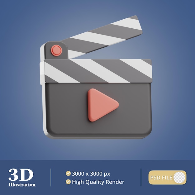 PSD home screen film illustration 3d