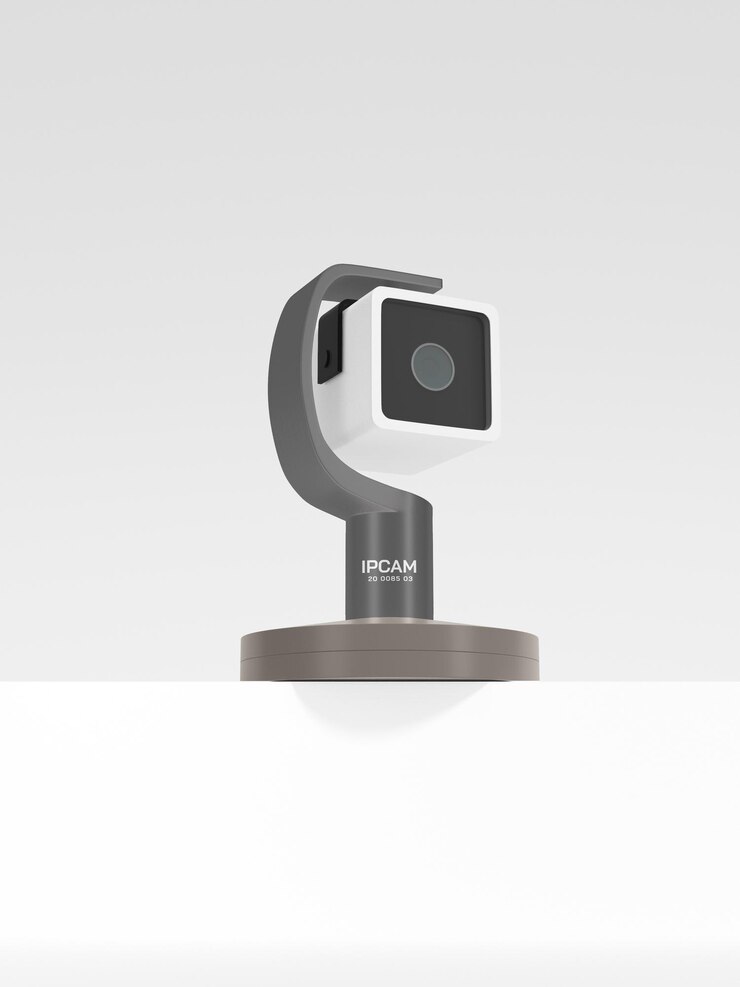 PSD home security surveillance ip camera branding mockup