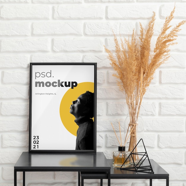 PSD home spaces still life mockup