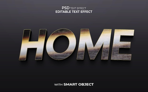 Home text effect editable text effect 3d style mockup text effect