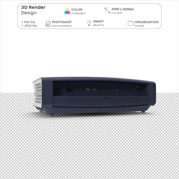 home theatre projector generic 3d modeling psd file