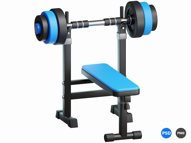 Home Weight Bench with Barbell