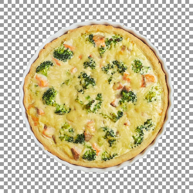 PSD broccoli fatti in casa e pizza al formaggio su sfondo trasparente