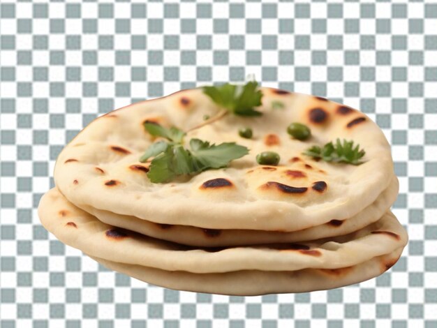 PSD homemade flat bread isolated on white background