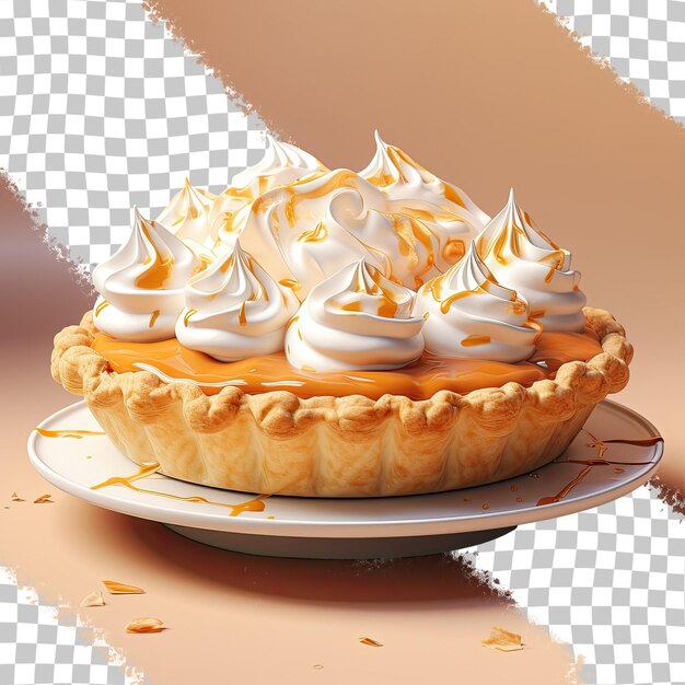 Homemade pie on a transparent background