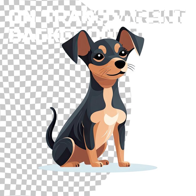 PSD hond in platte stijl leuke vectorillustratie voor boeken textiel ansichtkaarten geïsoleerd op transp