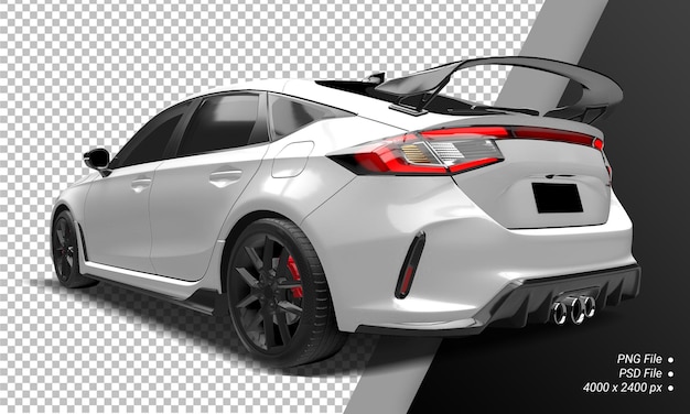Honda Civic Type R geïsoleerd 4