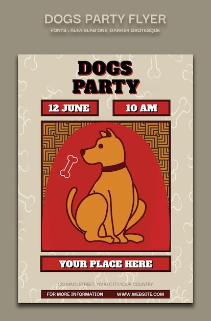 Honden feest flyer