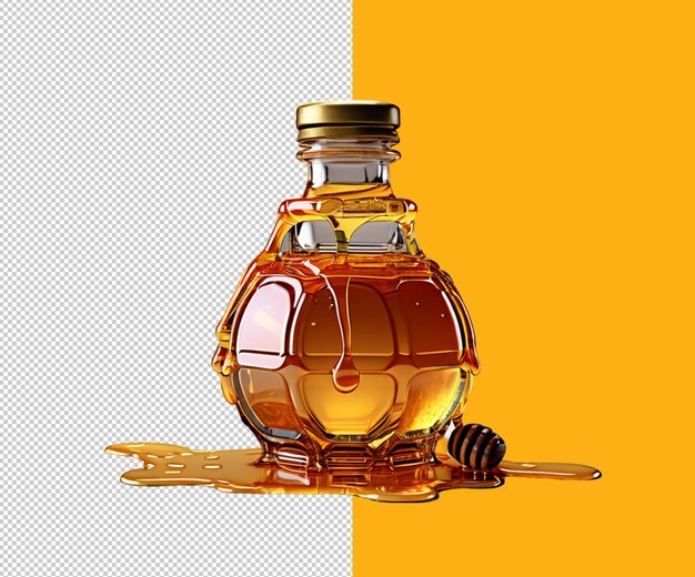 PSD honey bottle 3d render designs