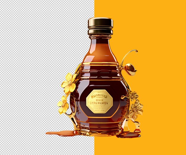 PSD honey bottle 3d render designs