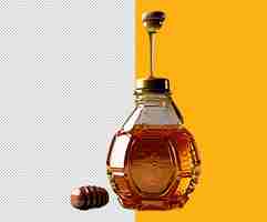 PSD honey bottle 3d render designs