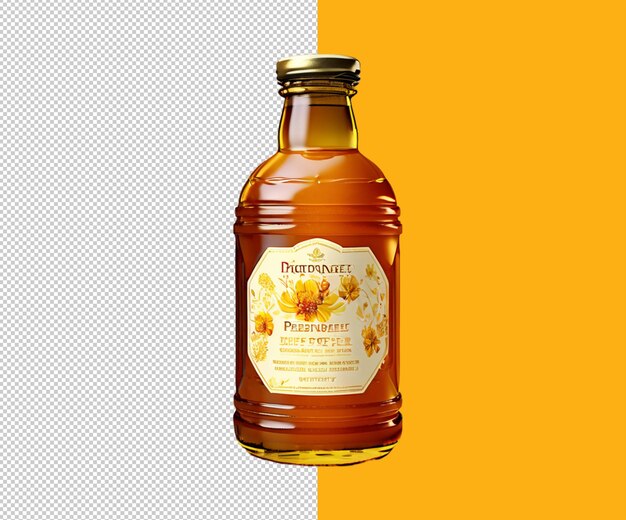 PSD honey bottle 3d render designs