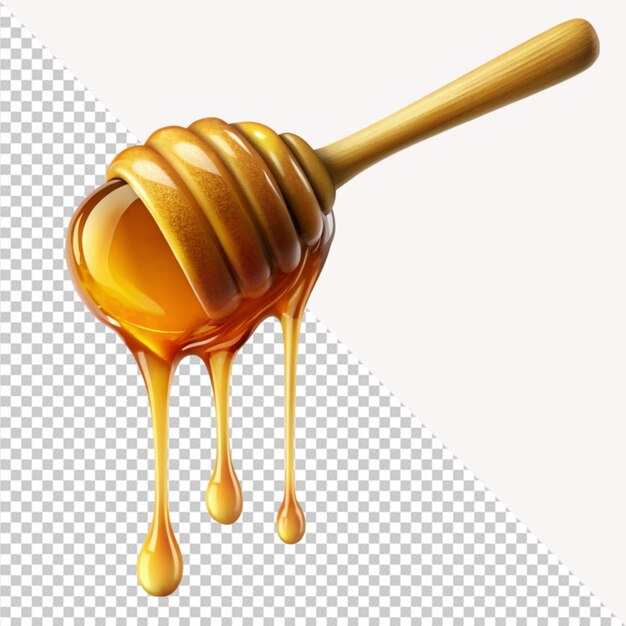 PSD honey dripping on transparent background