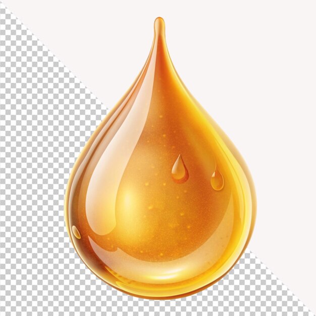 PSD honey drop on transparent background