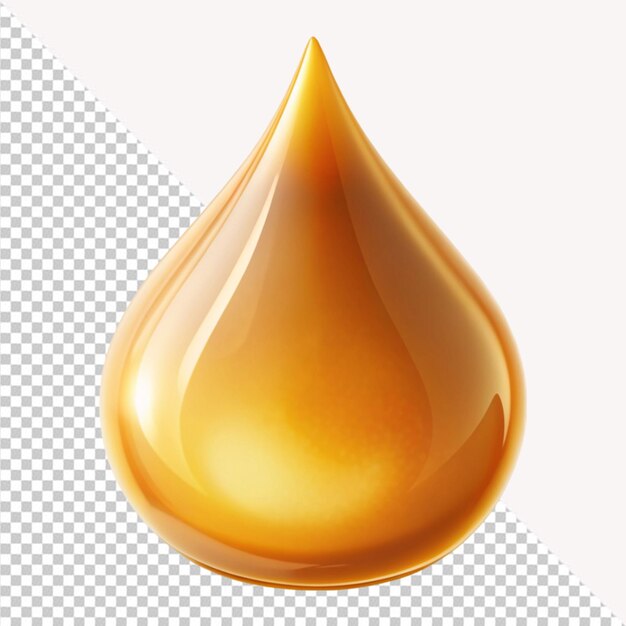 PSD honey drop on transparent background