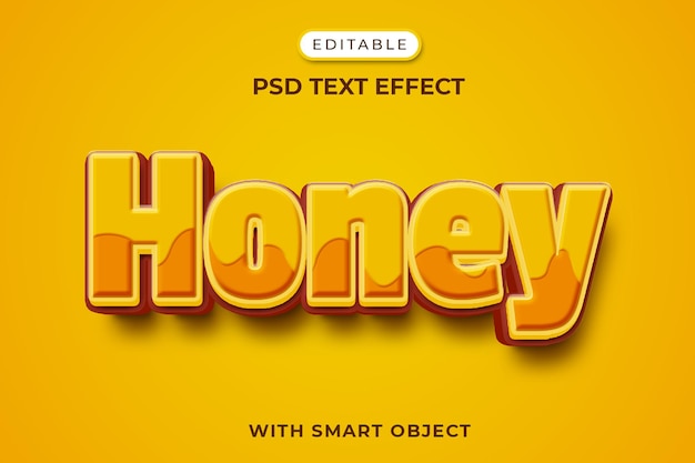 Honey editable text effect template