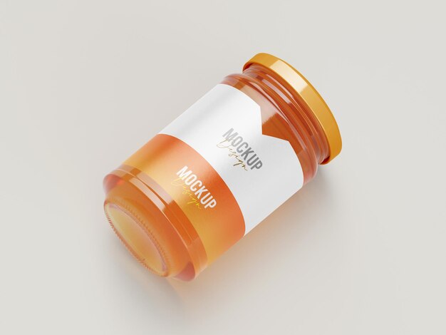 a honey jar bottle mockup design