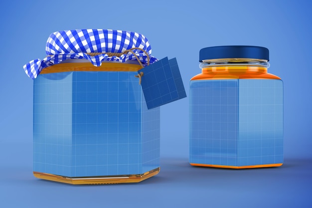 PSD honey jar mockup