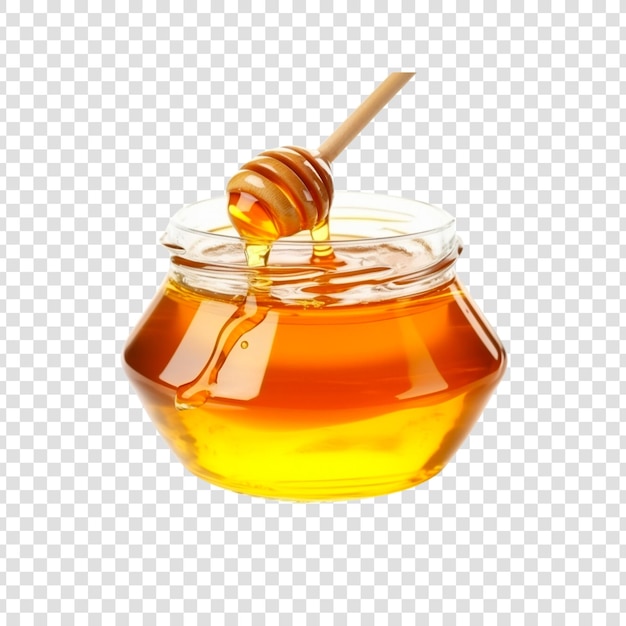 Honey jar on a transparent background