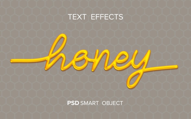 PSD honey liquid text effect