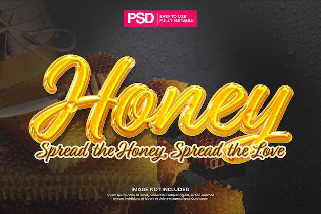 Honey liquid text effect