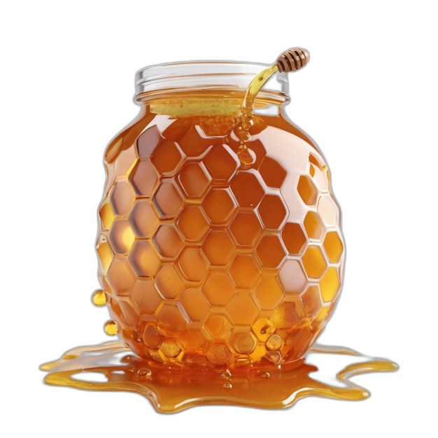 Honey psd on a white background