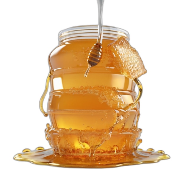 Honey psd on a white background