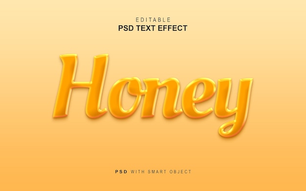 PSD honey text effect