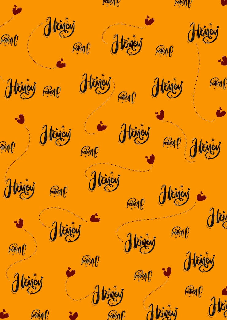 PSD honey valentines day pattern