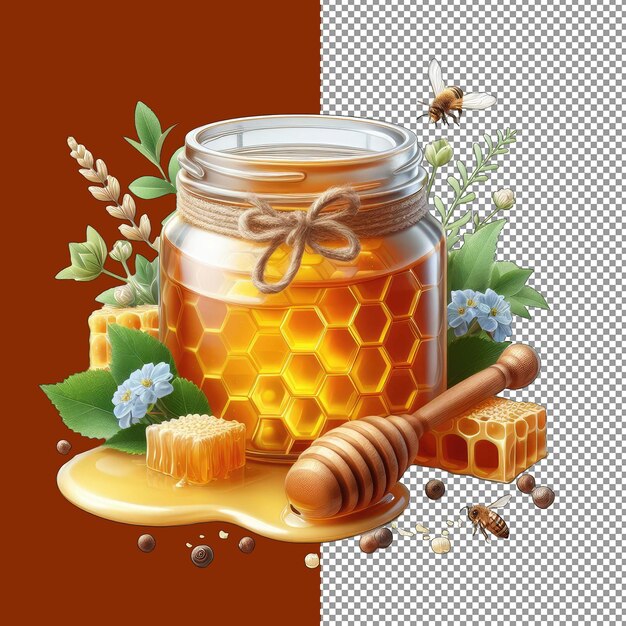 PSD honeycomb achtergrond in geïsoleerde png