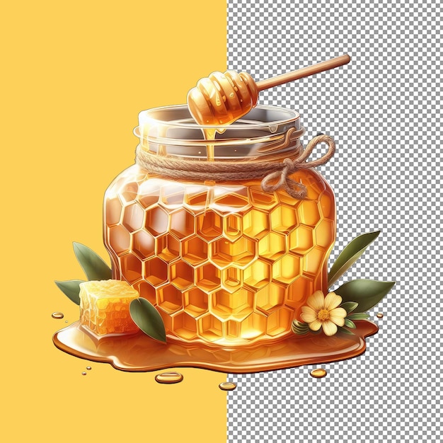 PSD honeycomb background in isolated png