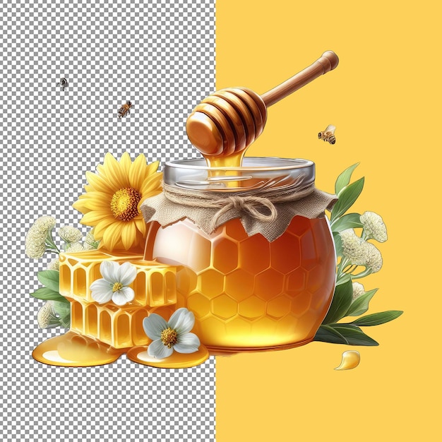 PSD honeycomb background in isolated png