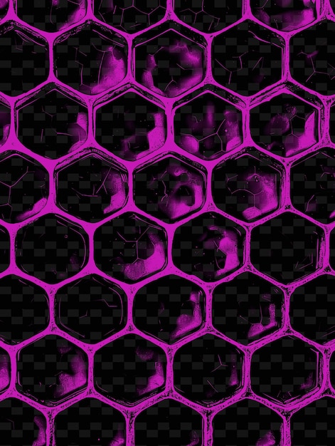 PSD honeycomb hexagonal cells texture met herhalend patroon en png creative overlay achtergronddecoratie