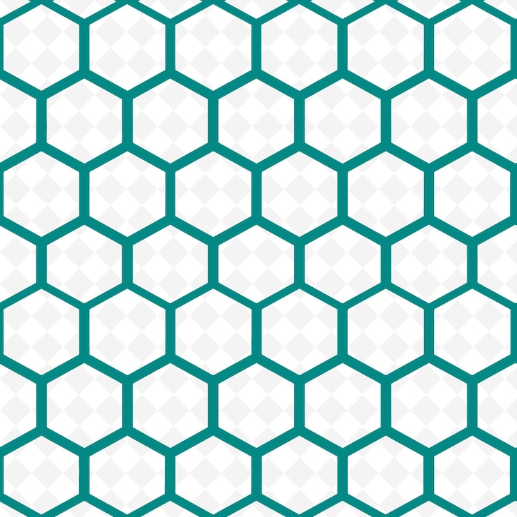PSD honeycomb hexagonal pattern with hexagon icon and interconne nature inspired abstract outline art