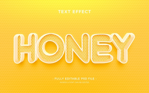 PSD honeycomb text effect