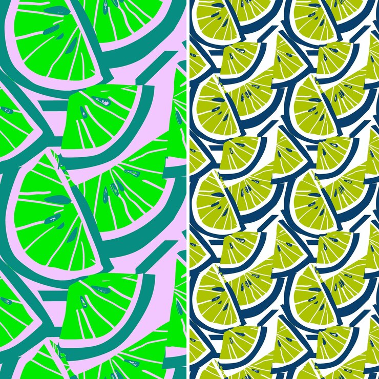 PSD honeydew with wedge silhouette and fresh design with herring unique tropical fruit pattern vector