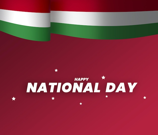 Hongarije vlag element ontwerp nationale onafhankelijkheidsdag banner lint psd