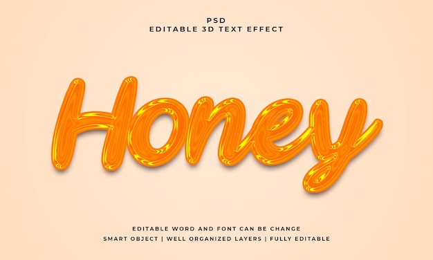 Honing 3d bewerkbaar psd-teksteffectontwerp met achtergrond