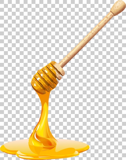 Honingdiper en druppelende honing