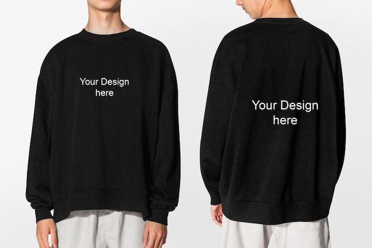PSD hoodie front and back mockup
