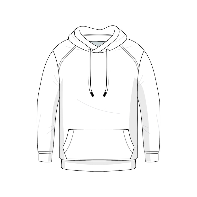Hoodie lijn kunst illustratie