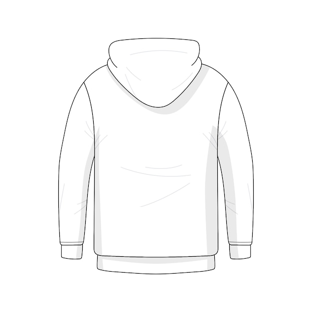 PSD hoodie line art illustration