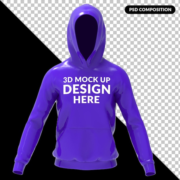 PSD hoodie mockup isolated front view premium psd