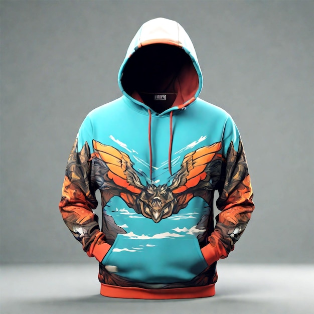 PSD hoodie mockup isolated man on changeable background